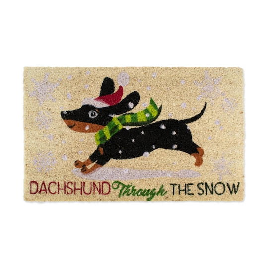 DII&#xAE; Dachshund Through The Snow Doormat